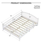 Letto Montessori a Basso Profilo Full Size con Sponde di Sicurezza e Testiera