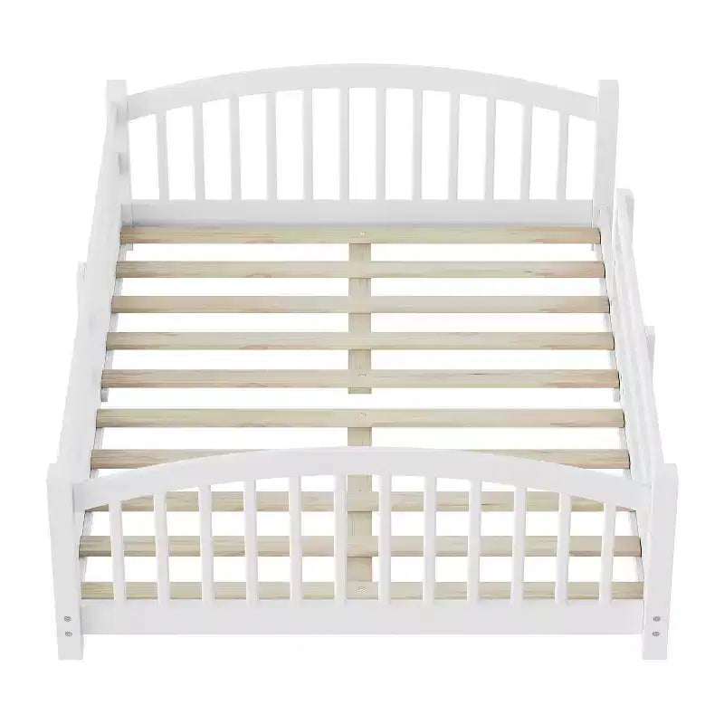 Letto Montessori a Basso Profilo Full Size con Sponde di Sicurezza e Testiera