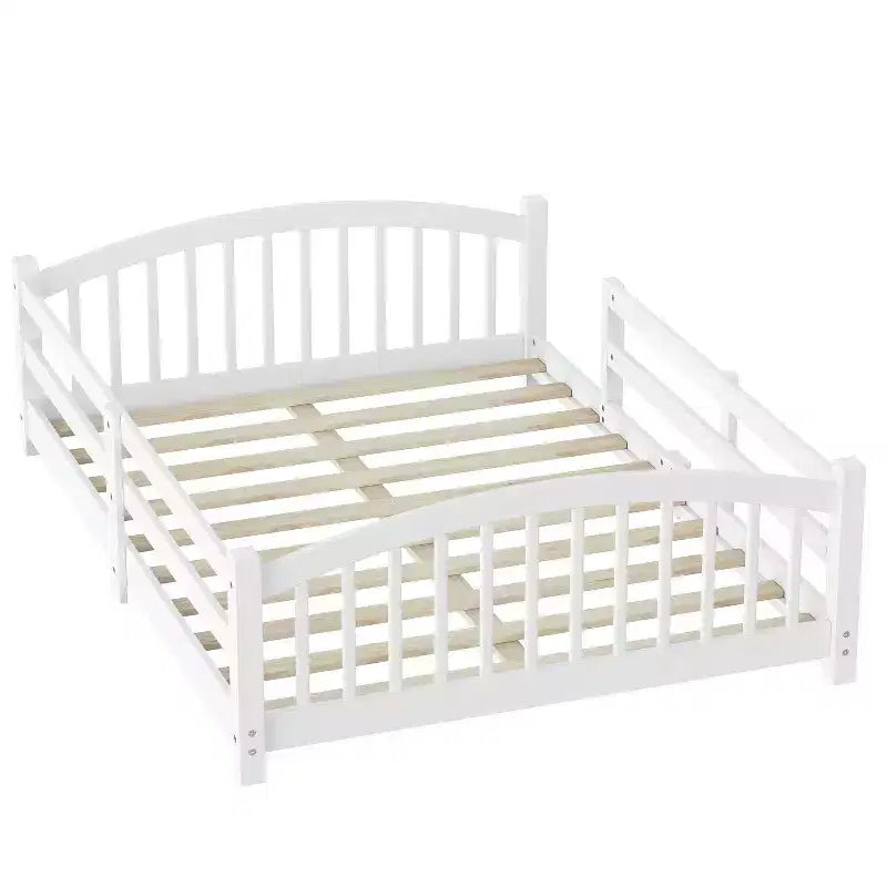 Letto Montessori a Basso Profilo Full Size con Sponde di Sicurezza e Testiera