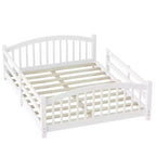 Letto Montessori a Basso Profilo Full Size con Sponde di Sicurezza e Testiera