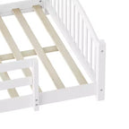 Letto Montessori a Basso Profilo Full Size con Sponde di Sicurezza e Testiera