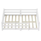 Letto Montessori a Basso Profilo Full Size con Sponde di Sicurezza e Testiera