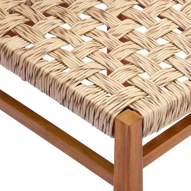 Christopher Knight Home Roya Modern 7 Piece Acacia Patio Dining Set with Wicker and Slatted Design