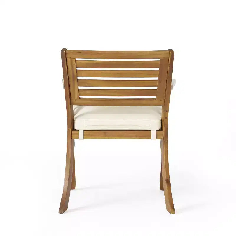 Christopher Knight Home Morgan 7 Piece Patio Rustic Acacia Wood Dining Set With Cushions