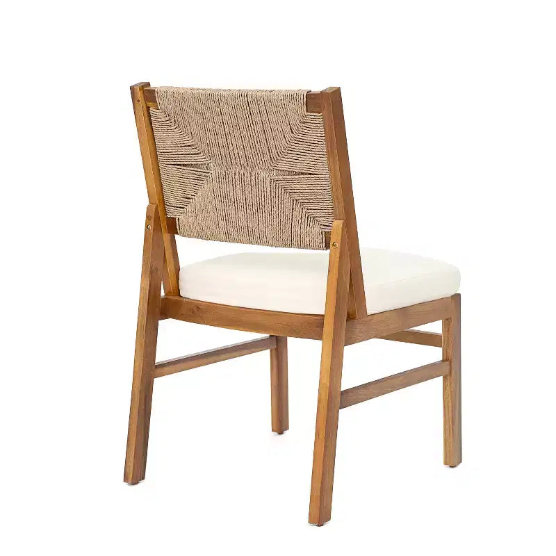 Christopher Knight Home Zayne 6 Piece Patio Rustic Acacia Wood Wicker Dining Set With Cushions