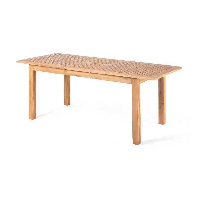 Christopher Knight Home Kenedy Ensemble de salle à manger 7 pièces bohème d'extérieur en bois d'acacia et osier avec table à lattes extensible