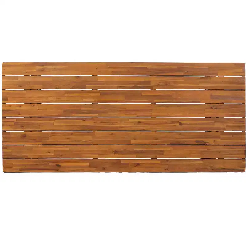 Christopher Knight Home Hendry 7 Piece Boho Outdoor Acacia Wood Wicker Dining Set with Slatted Table