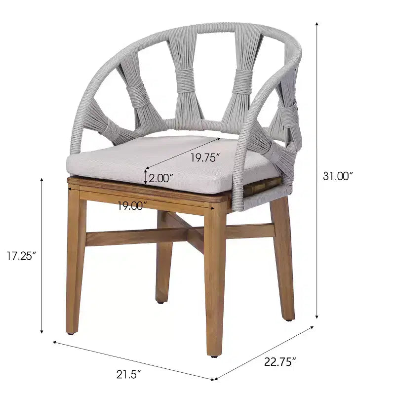 Christopher Knight Home Cascade 7 Piece Boho Outdoor Acacia Wood Wicker Dining Set with Outdoor Oval Slatted Table