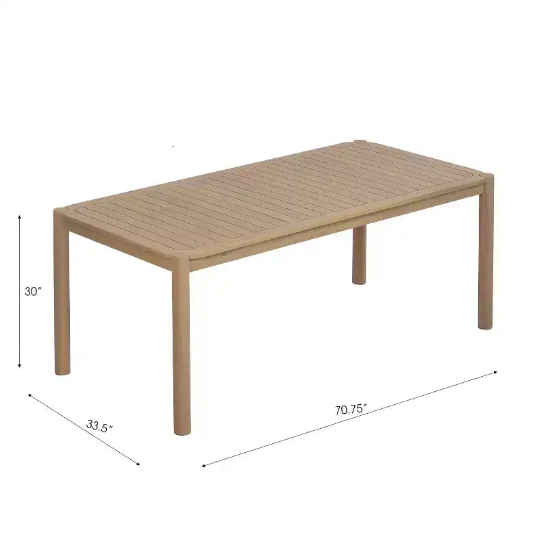 Christopher Knight Home Oksana - Ensemble de salle à manger d'extérieur 7 pièces de style rustique en acacia avec table rectangulaire à lattes et motif en osier