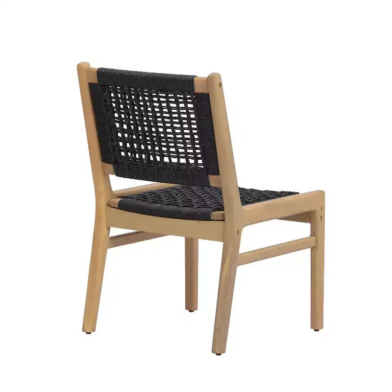 Christopher Knight Home Oksana - Ensemble de salle à manger d'extérieur 7 pièces de style rustique en acacia avec table rectangulaire à lattes et motif en osier