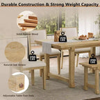 GDFStudio Dickey Ensemble de salle à manger 6 pièces compact de style rustique avec cadre en bois massif