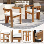 Christopher Knight Home Sandy 5 Piece Rustic Outdoor Acacia Wood Dining Set with 4 Barrel Upholstered Chairs and 1 Round Slatted Table