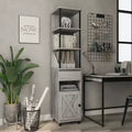 Libreria multipla Clander da 72,3", Struttura in ferro, Armadietto stile fienile