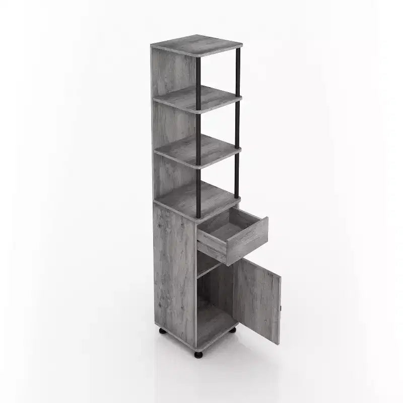 Libreria multipla Clander da 72,3", Struttura in ferro, Armadietto stile fienile