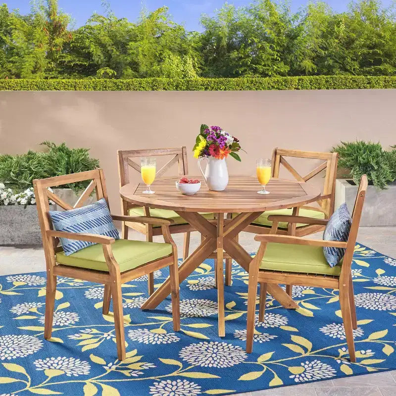 Ensemble de salle à manger de patio 5 pièces Llano - Christopher Knight Home