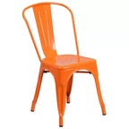Flash Furniture Commercial Grade 23.75 Square Metal Indoor-Outdoor Table Set with 2 Stack Chairs