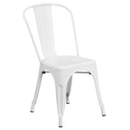 Ensemble de table rectangulaire en métal de qualité commerciale Emma et Oliver avec 6 chaises empilables pour l'intérieur et l'extérieur
