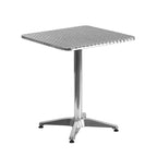 Emma and Oliver 23.5 Square Aluminum Garden Patio Table Set with 4 Rattan Chairs