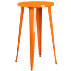 Merrick Lane Patio Set with Table and Backless Stools - Powder Coated Metal Frames for Indoor and Outdoor Use
