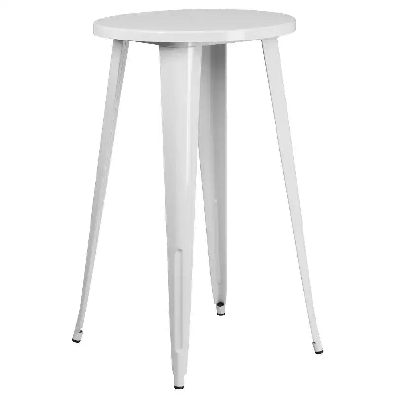 Ensemble de patio Merrick Lane avec table et tabourets sans dossier – Cadres en métal thermolaqué pour utilisation intérieure et extérieure