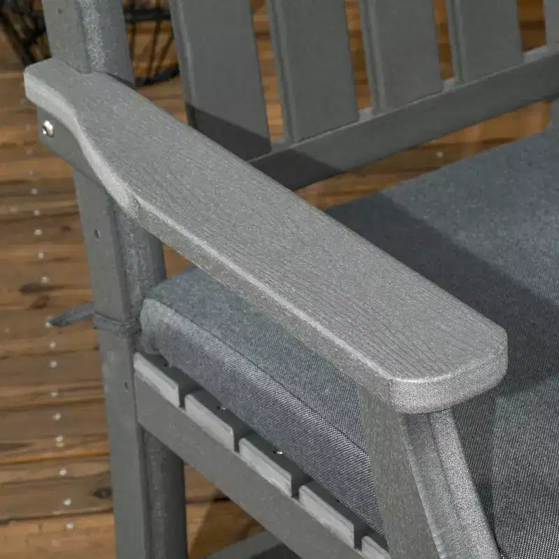 Outsunny Outdoor Dining Set, Patio Table and Chairs Set of 6, Conversation Furniture with Armrests, Loveseat Bench, Umbrella Hole, Cushions