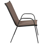 Emma and Oliver Five Piece Patio Table Set with Round Metal Table with Tempered Glass Top and 4 Flex Comfort Stacking Chairs