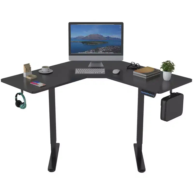 Scrivania Elettrica Regolabile in Altezza per Angoli, Scrivania Automatica con Regolazione Fluida ed Ergonomica dell'Altezza da 72 a 120 cm