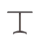 Flash Furniture Lila 31.5'' Square Aluminum Indoor-Outdoor Table Set with 4 Slat Back Chairs