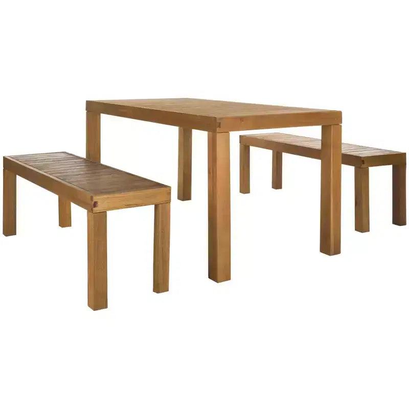 Dario 3 Piece Set With Two Benches - Indoor/Outdoor - PAT7029 - Safavieh