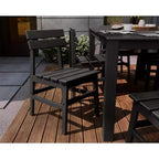 POLYWOOD 7pc Modern Studio Plaza Chairs and Parsons Table Outdoor Patio Dining Set