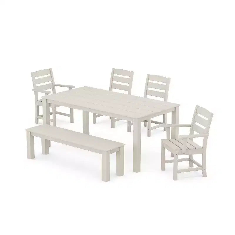 POLYWOOD 6pc Lakeside Parsons Outdoor Patio Dining Set
