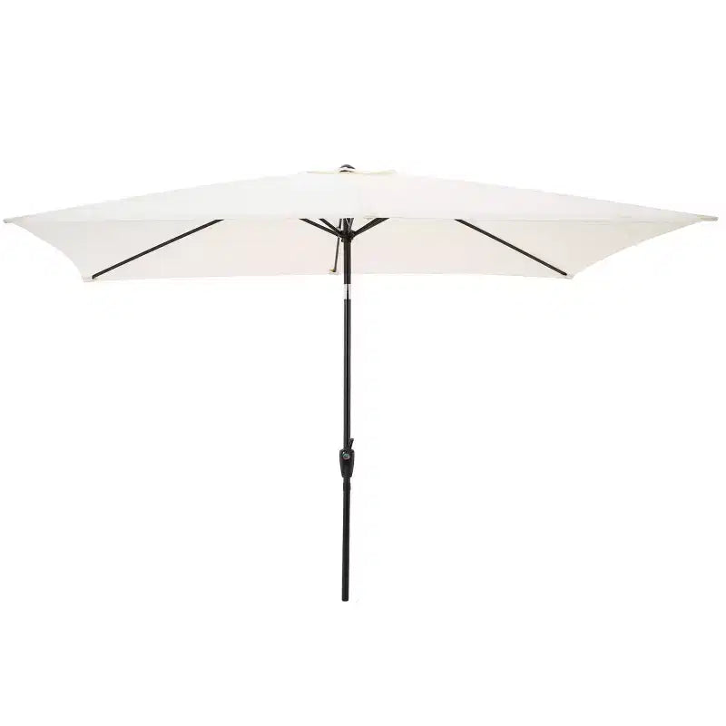 Alaterre Furniture 6pc Outdoor Patio Dining Set, Okemo Table with 10' Rectangular Umbrella