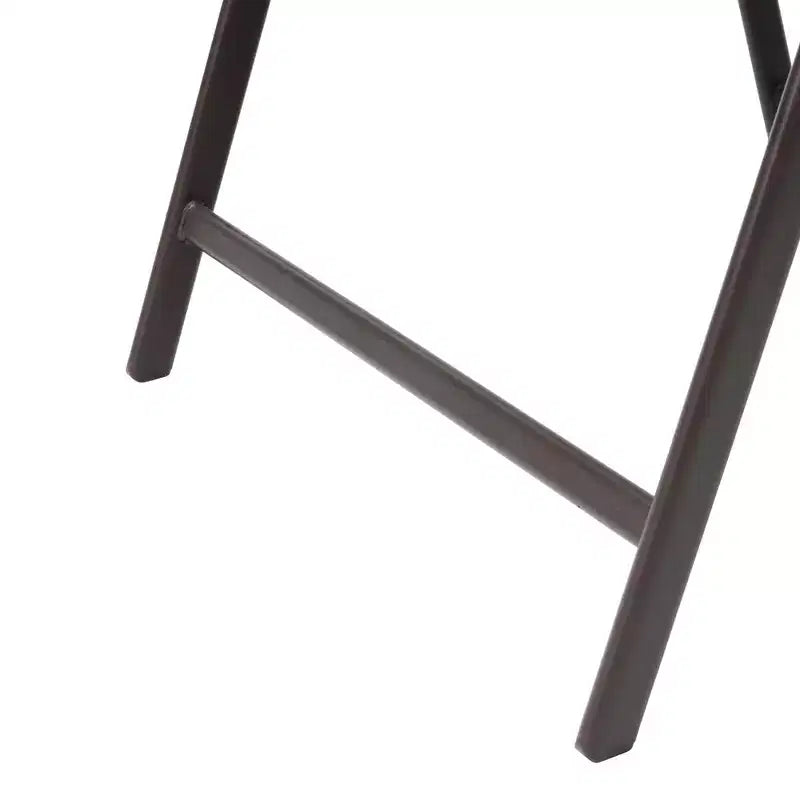 Crestlive Products 5 Piece Patio Dining Set with 4 Folding Chairs and Table Outdoor Dining Furniture with Square Glass Tabletop