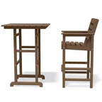 Ensemble de bar de patio extérieur 3 pièces Hyleory en PEHD avec tabourets de bar