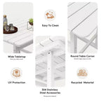 Ensemble de bar de patio extérieur 3 pièces Hyleory en PEHD avec tabourets de bar