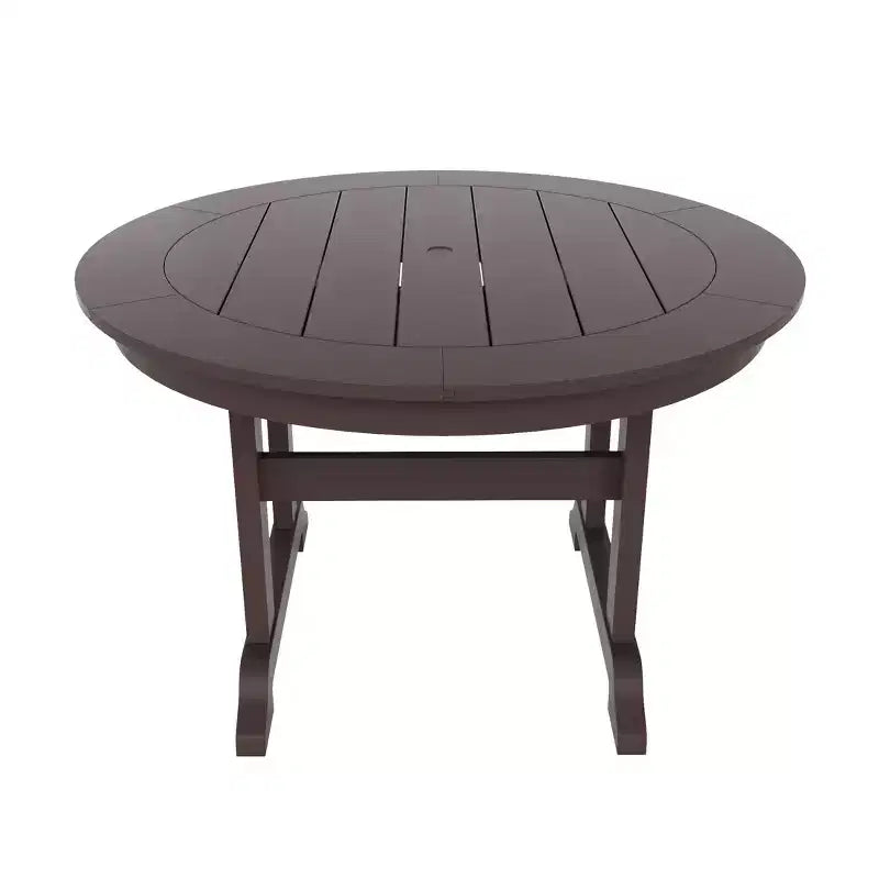 WestinTrends 5 Piece Outdoor Patio Dining Round Table and Modern Armchair Set