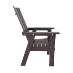 WestinTrends 5 Piece Outdoor Patio Dining Round Table and Modern Armchair Set