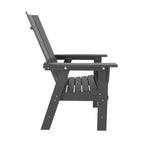 WestinTrends 5 Piece Outdoor Patio Dining Round Table and Modern Armchair Set
