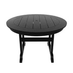 WestinTrends 5 Piece Outdoor Patio Dining Round Table and Modern Armchair Set