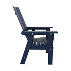 WestinTrends 5 Piece Outdoor Patio Dining Round Table and Modern Armchair Set