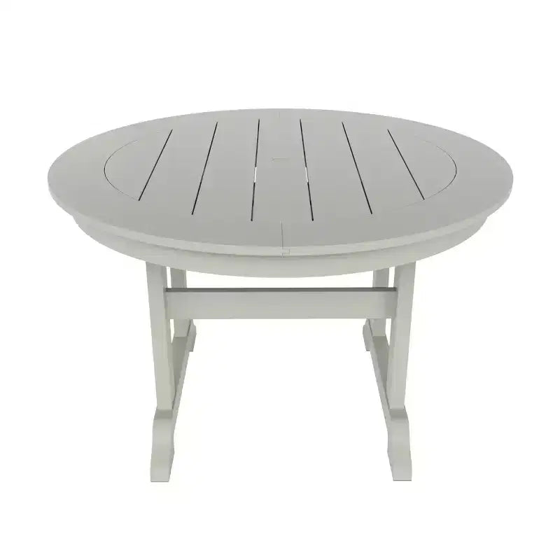 WestinTrends 5 Piece Outdoor Patio Dining Round Table and Modern Armchair Set