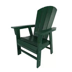 WestinTrends 5 Piece Outdoor Patio Dining Square Table and Curved Back Armchair Set