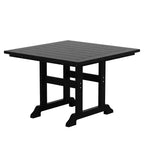 WestinTrends 5 Piece Outdoor Patio Dining Square Table and Curved Back Armchair Set
