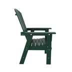 WestinTrends 5 Piece Outdoor Patio Dining Round Table and Shell Back Armchair Set