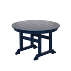 WestinTrends 5 Piece Outdoor Patio Dining Round Table and Shell Back Armchair Set