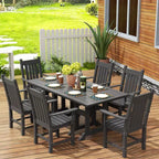 WestinTrends Ensemble repas de 7 pièces pour terrasse et jardin, table et fauteuils de jardin