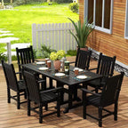 WestinTrends Ensemble repas de 7 pièces pour terrasse et jardin, table et fauteuils de jardin