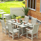 WestinTrends Ensemble repas de 7 pièces pour terrasse et jardin, table et fauteuils de jardin