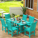WestinTrends Ensemble repas de 7 pièces pour terrasse et jardin, table et fauteuils de jardin