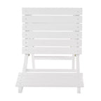 GDFStudio Rabion Outdoor Acacia Wood 5 Piece Folding Dining Set, White